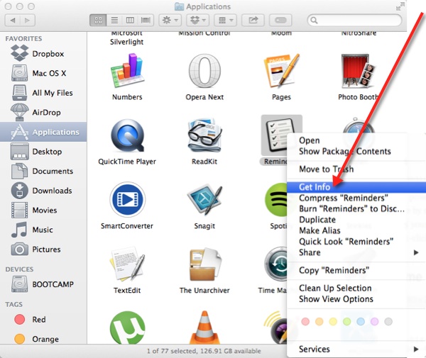 Right-click an app and select 'Get Info' to disable App Nap for it.
