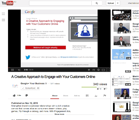 A demonstration of the Video Pinner Chrome extension.