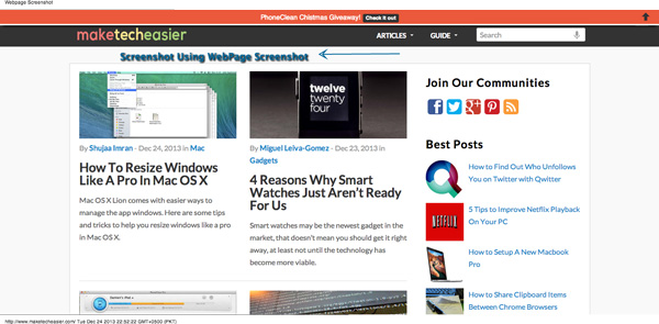 Chrome-Extensions-Webpage-Screenshot