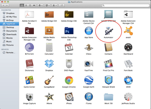 Keyboard-Shortcuts-Mac-Automator