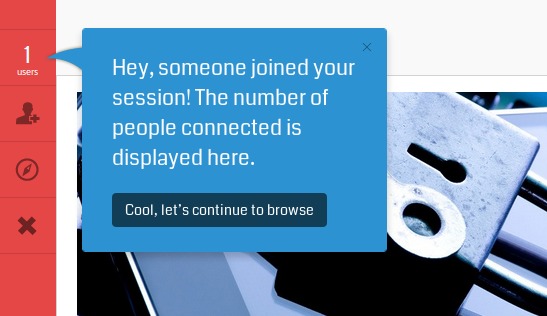 You can see when someone has joined your session. You can see when someone has joined your session.