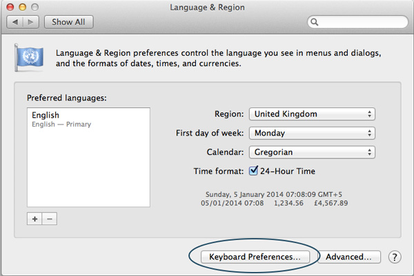 Change-Keyboard-Language-Keyboard-Preferences