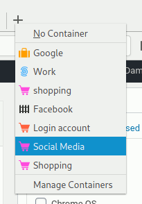 Firefox Containers Open New Tab