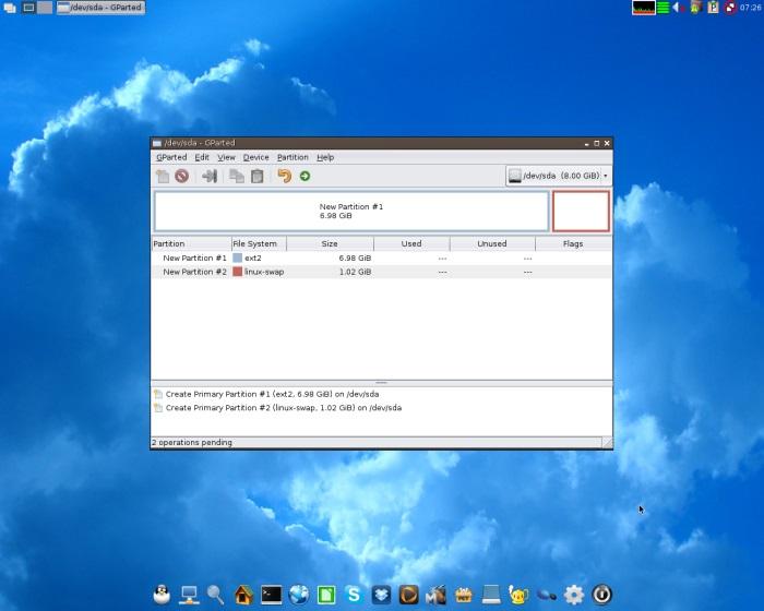 Simplicity Linux - gparted