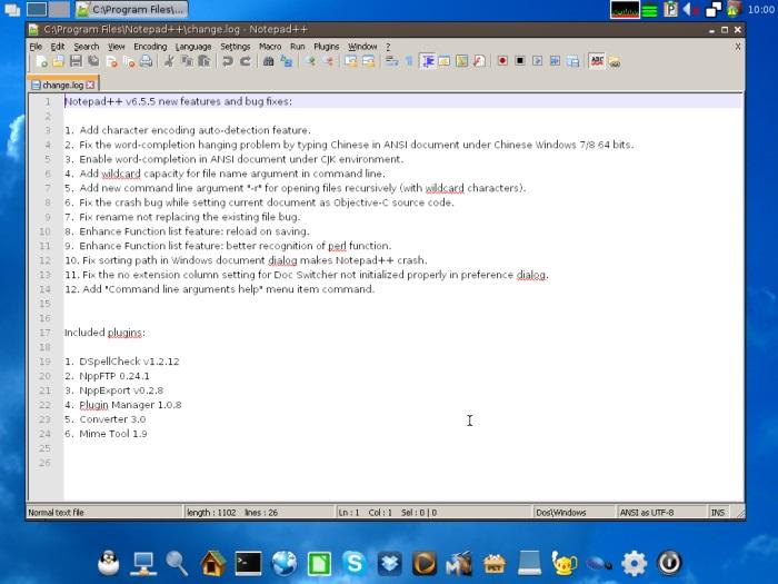 Simplicity Linux - notepadpp