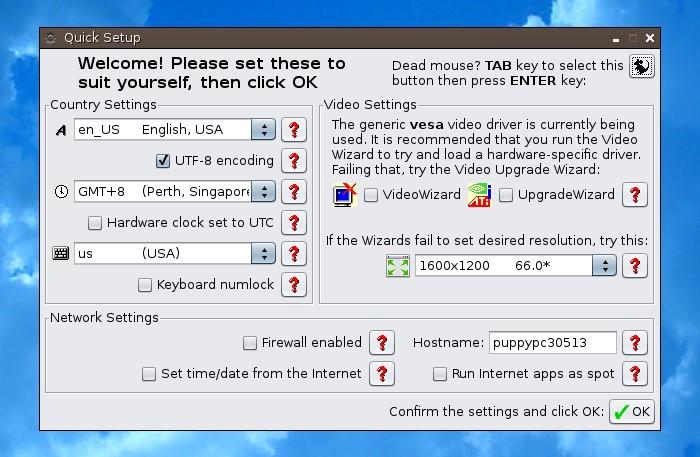 Simplicity Linux - quick setup