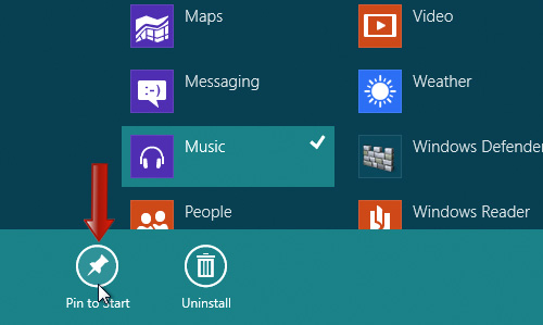 Remove Pre-installed Programs Windows 8 - Unpin