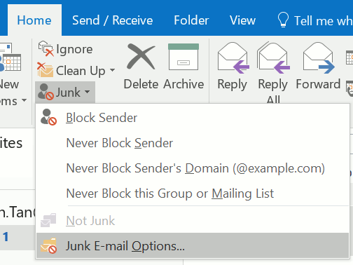 outlook-junk-email-option