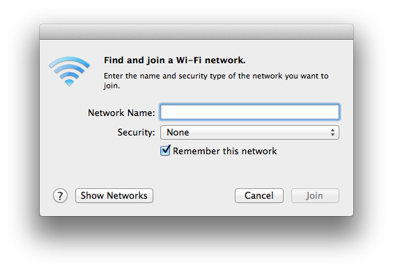 Manage WiFi Networks - Join Network