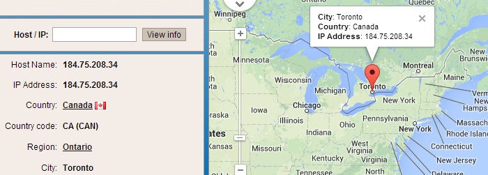 geolocation lookups with geoiptool