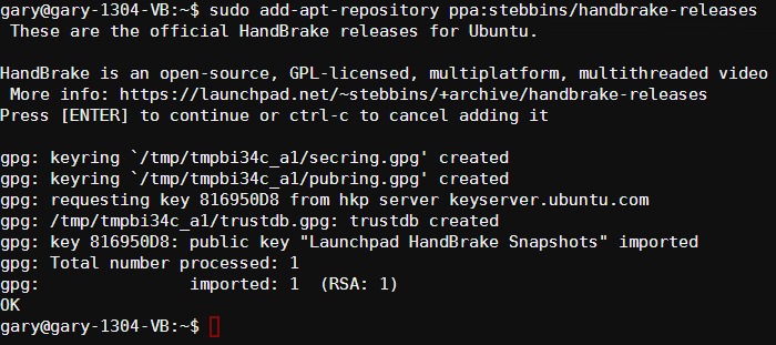 handbrake-ppa handbrake-ppa
