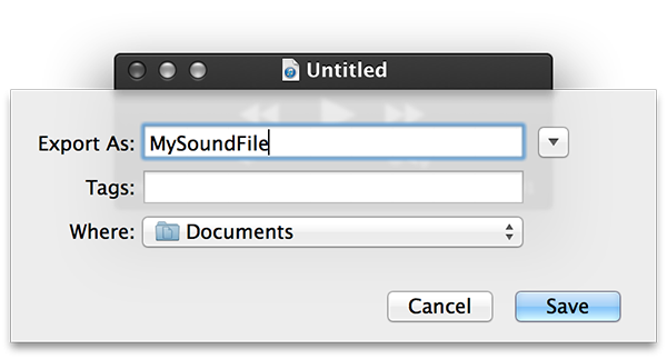 record sound on mac - filename