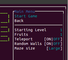 nsnake-game-options nsnake-game-options