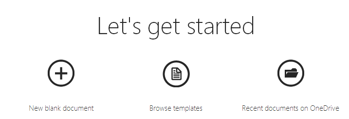 word-online-welcome-screen