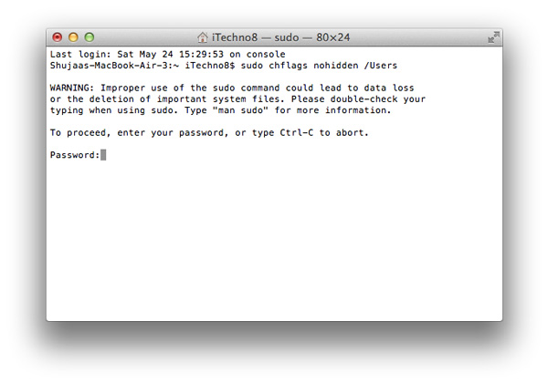 Fix-Missing-Users-Folder-Sudo-Command-Warning