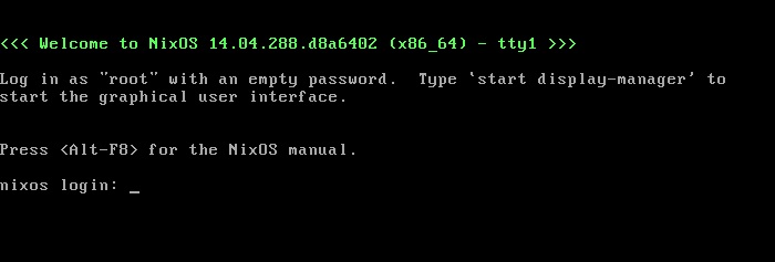 NixOS-install-login