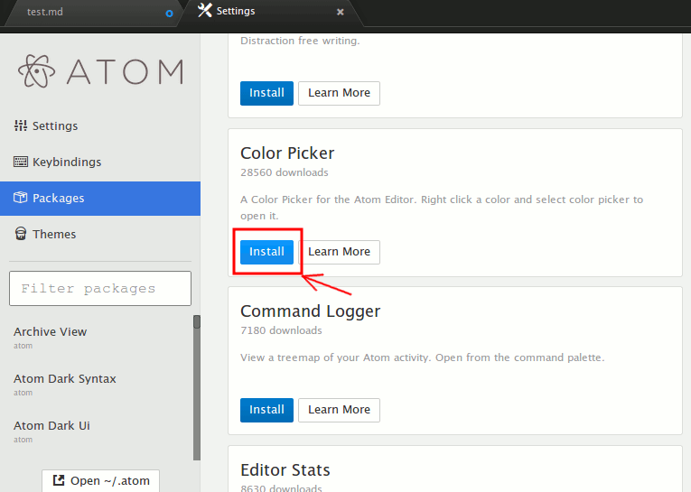 atom-install-packages