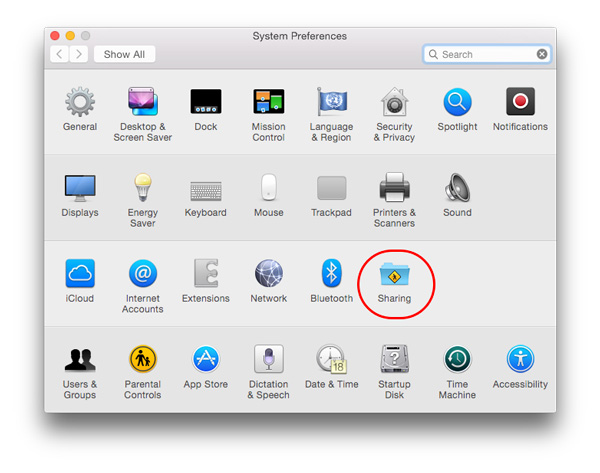 Remote-Login-Mac-Sharing