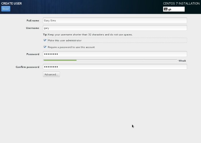 CentOS 7-add user
