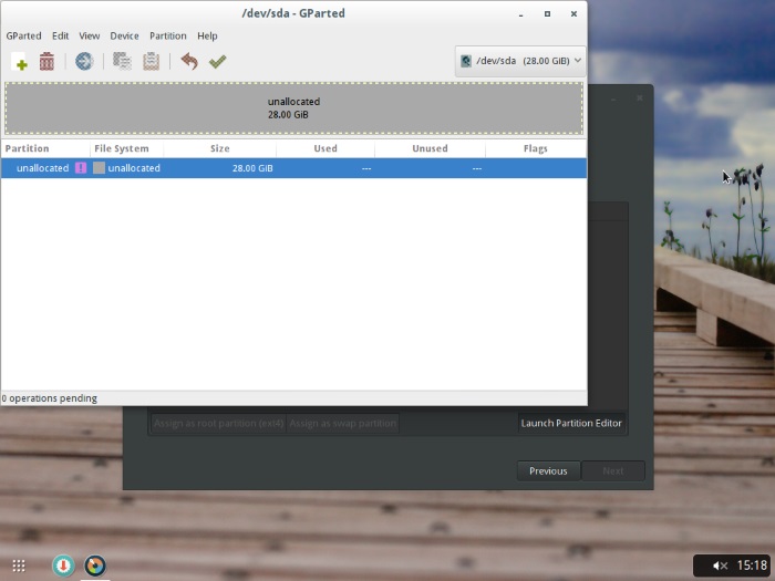 Evolve OS patition editor