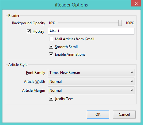 FFReader-iReader-Settings