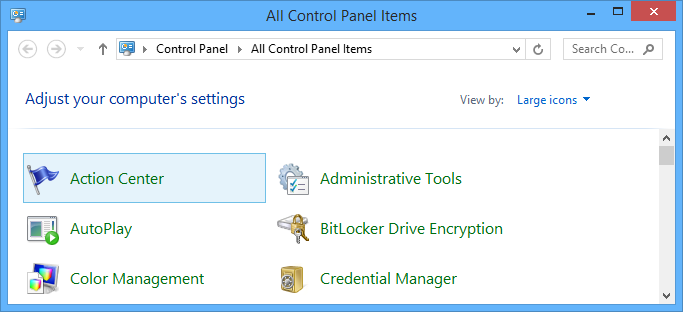 start-stop-automatic-maintenance-action-center