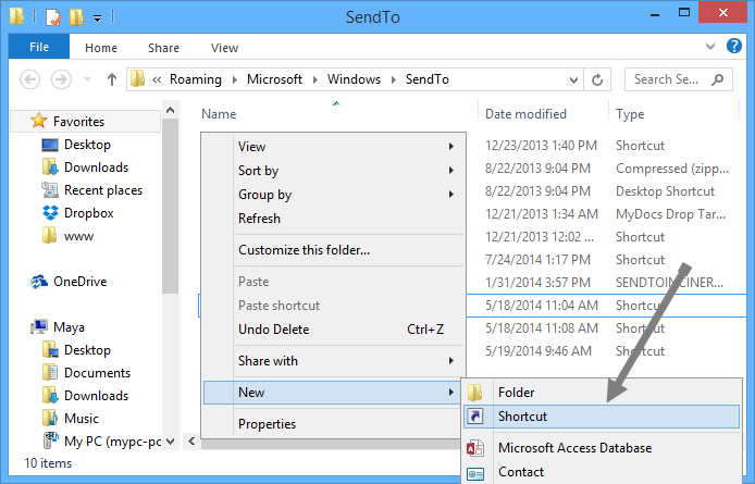 add-onedrive-to-sendto-select-shortcut