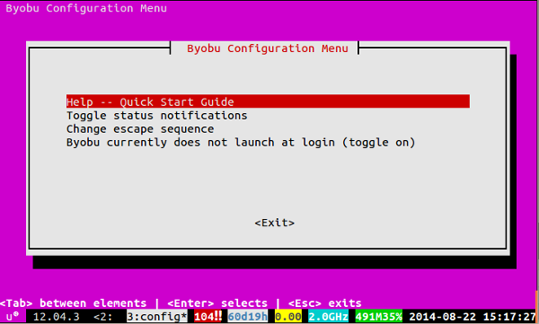 byobu-configuration-menu byobu-configuration-menu