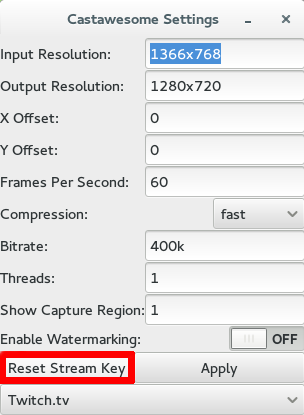 castawesome-applying-twitch-stream-key-castawesome