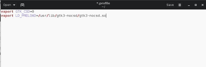 Add some code to your .profile file.