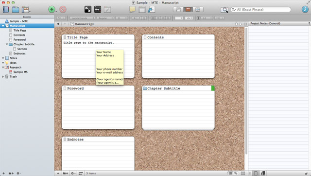 Scrivener-pinboard