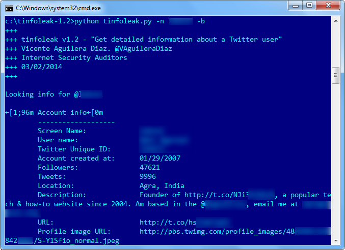 tinfoleak-basic-information