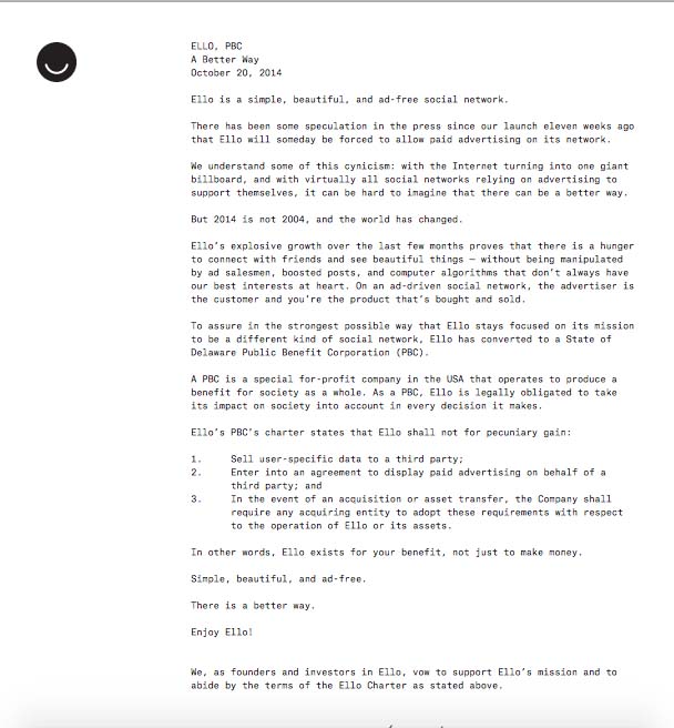 Ello-statement