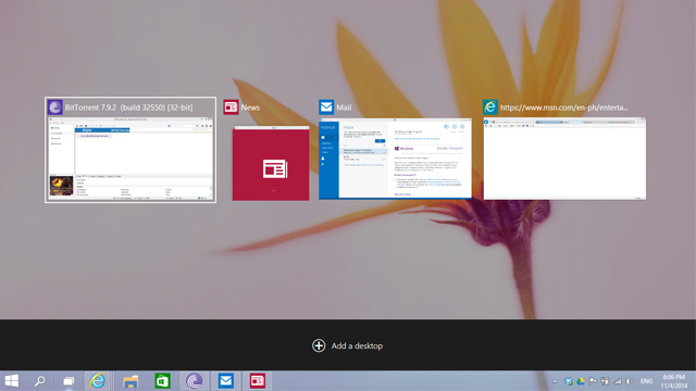 Windows10-taskview Windows10-taskview