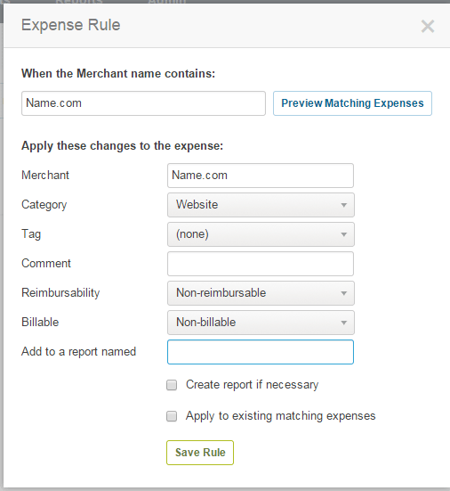 expensify_rule expensify_rule