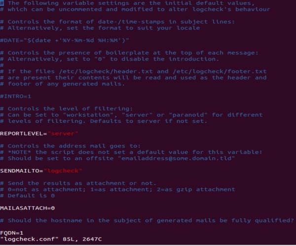 logcheck-configuration-options logcheck-configuration-options