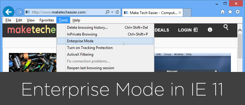 How to Enable Enterprise Mode in Internet Explorer 11