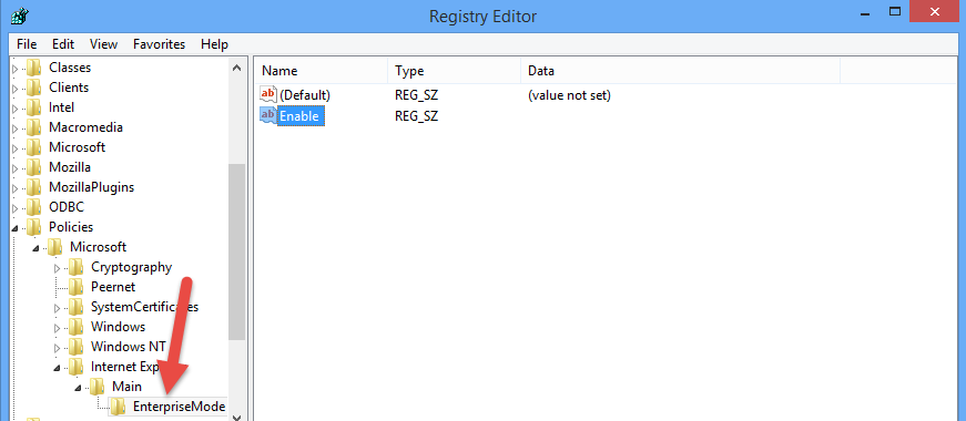 enterprise-mode-string-name