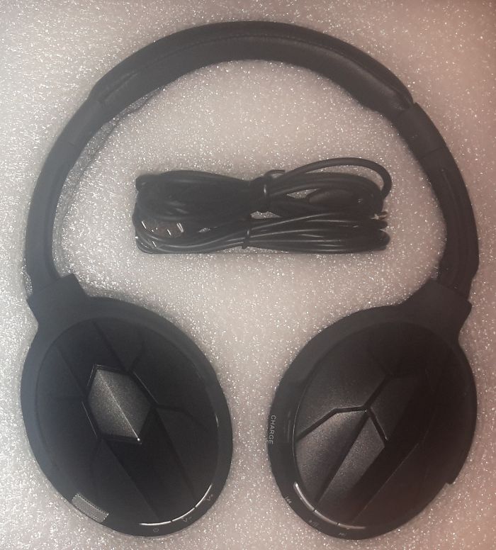 Top view of Avantek Bluetooth headset.