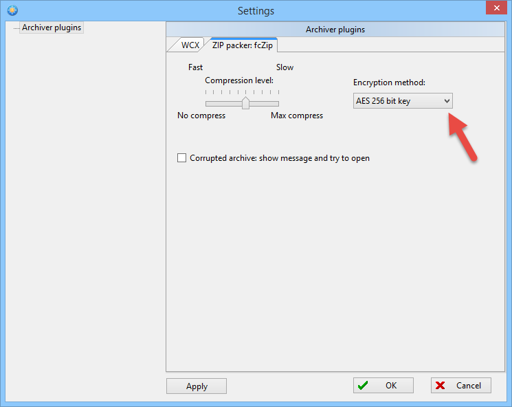 freecommander-archive-settings