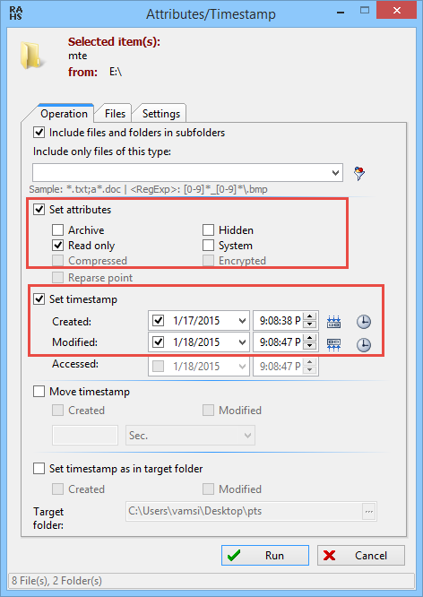 freecommander-change-attributes