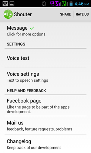 shouterandroid-settings