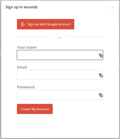 You can sign up for Todoist using your email or Google Account.