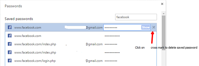 Delete Saved Password in Google Chrome Delete Saved Password in Google Chrome
