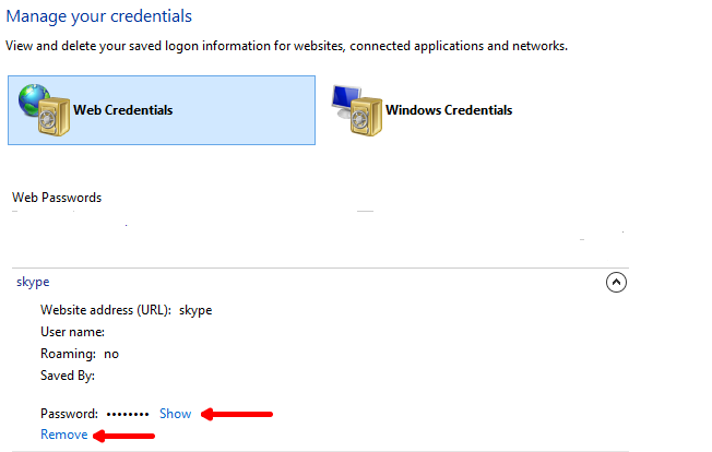 Remove Saved Passwords in Internet Explorer Remove Saved Passwords in Internet Explorer