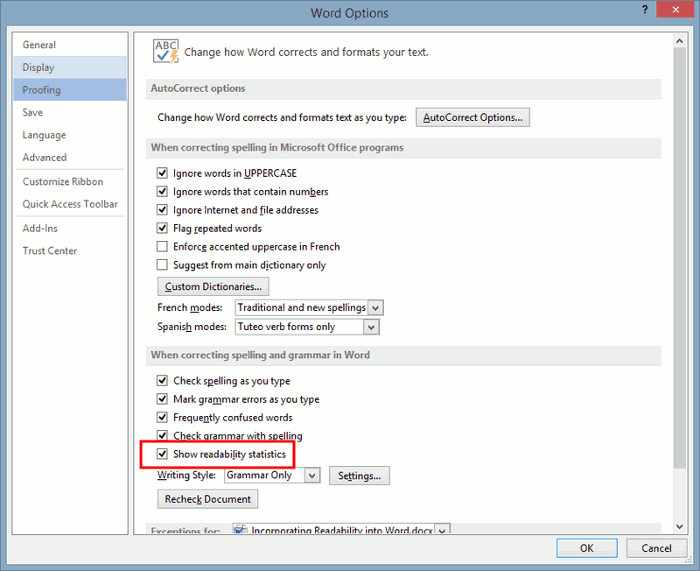 Woread-Proofing-Options