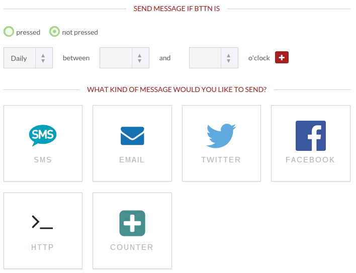 Bttn actions you can configure if it's not pressed within a certain time period.