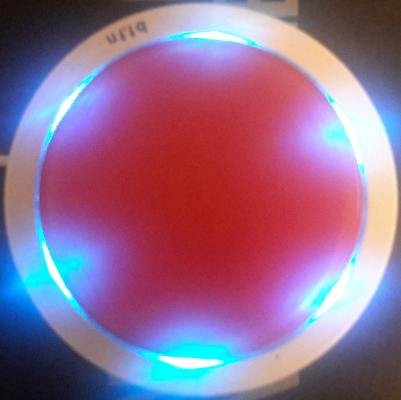 The WiFi access point is active on the Bttn.