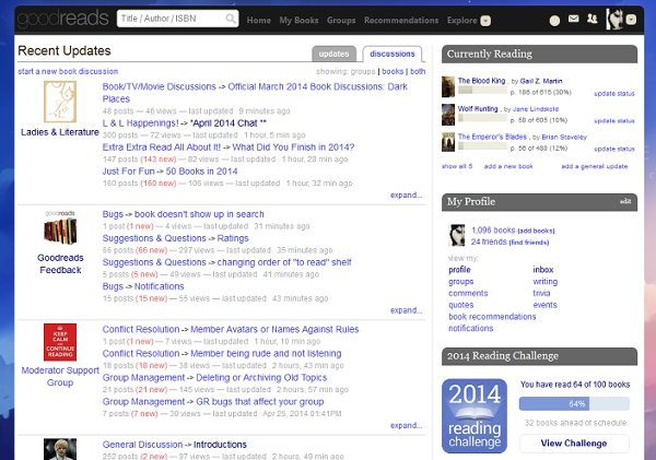 Goodreads Personalized: Change up your theme. Goodreads Personalized: Change up your theme.