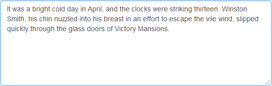 The original opening line for Orwell's '1984.'